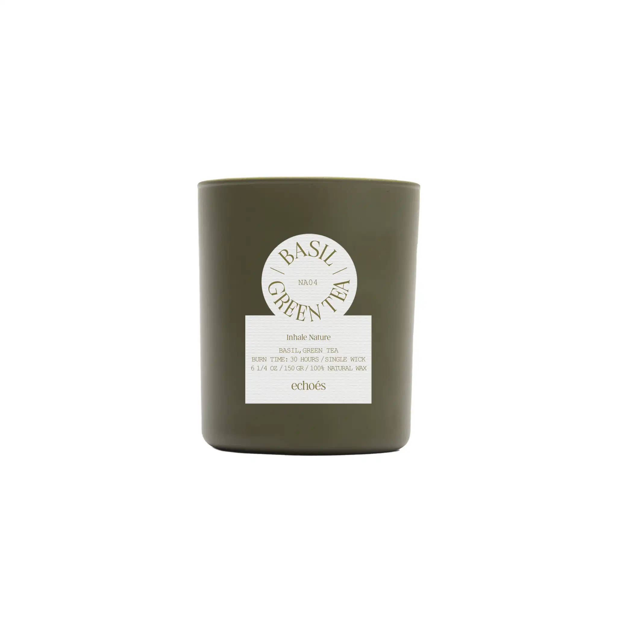 NA04-1 copy Basil & Green Tea Small Size Candle - Image 1