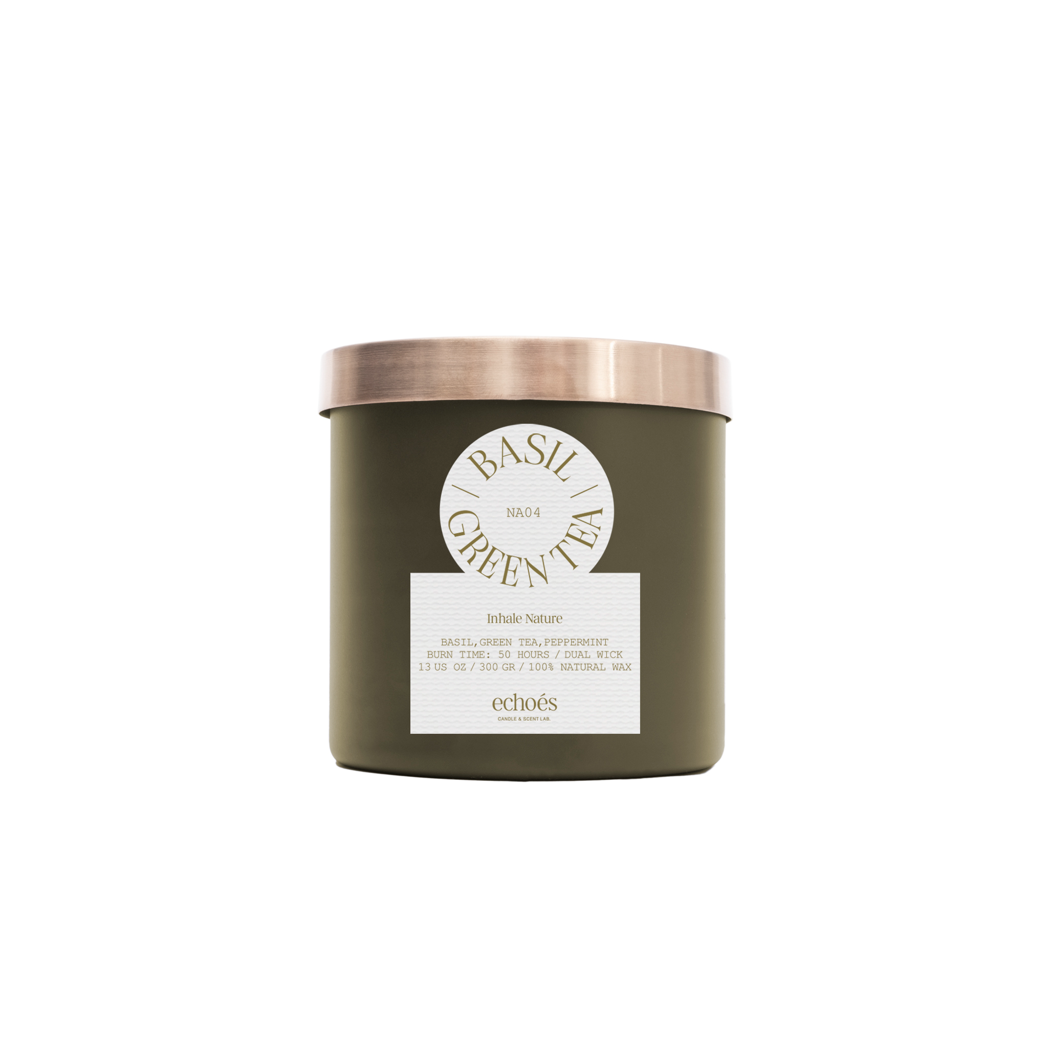 NA04-300 Basil & Green Tea Medium Size Candle - Image 1